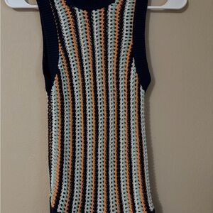 525 America Multicolor Crochet Knit Top size XS perfect for Spring and Summer